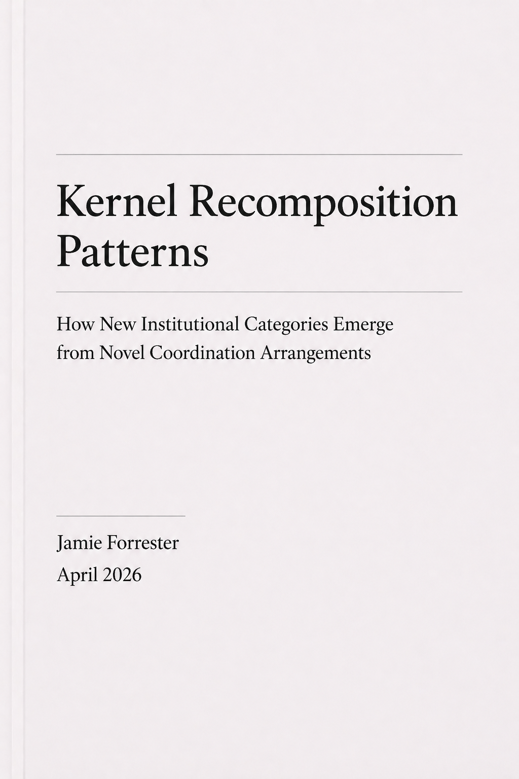 Cover: Kernel Recomposition Patterns