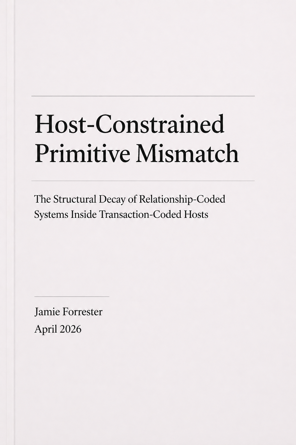 Cover: Host-Constrained Primitive Mismatch